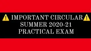 ⚠️ Important circular⚠️ Summer 2020-21 Practical Exam #msbte