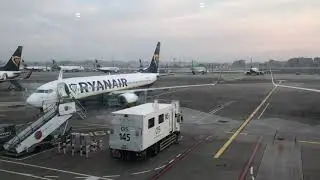 Dublin airport early in the morning
