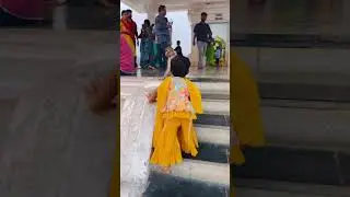 Baby vs Monkey 😂 | Cute & Funny Moment | #shorts #BabyAndMonkey #FunnyTempleMoment #CuteBabyVideo