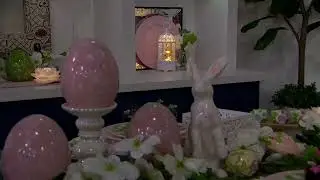 Illuminated Glitter Birdcage Lantern w/Scene by Valerie on QVC