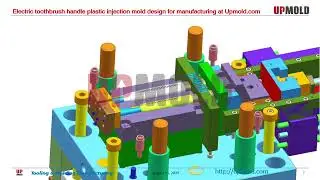 Electric toothbrush handle plastic injection mold design for manufacturing at Upmold.com
