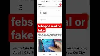febspot App Real  or fake|| febspot withdrawal|| Febspot Payment proof|| febspot Earning|| #shorts