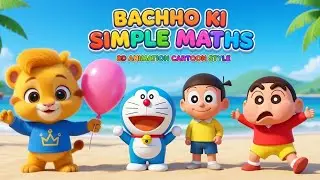 Bachho Ki Simple Maths | Fun Learning Numbers | 8D Animation Cartoon | Kids Math Video