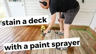 How to re-stain a deck with a sprayer