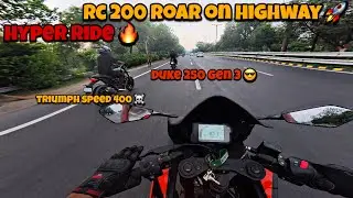 Hyper Ride With RC 200 🚀 and Duke 250 Gen 3 ☠️ on Highway | Full Throttle Ride | MotoFuzion Motovlog