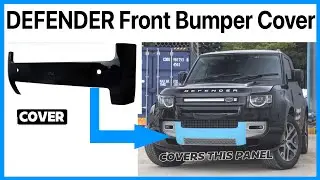 New Land Rover DEFENDER L663 Front Bumper Cover Panel - Instant Black Upgrade !
