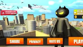 bat rope hero stickman crime gangster mafia game gameplay