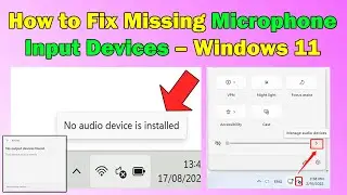 Microphone Not Detected? Fix 'No Input Devices Found' in Windows 11