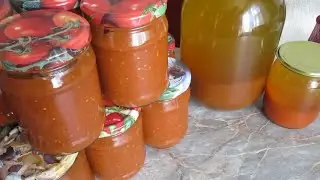 Домашний кетчуп быстрого приготовления + томатный сок. Homemade instant ketchup + tomato juice.