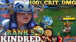 KINDRED DEADLY LONG MAX CRIT. DMG! BEST META BUILD - TOP 5 GLOBAL KINDRED BY Trickster - WILD RIFT