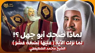 الشيخ محمد الشنقيطي 🎙️ لماذا ضحك ابو جهل لما نزلت الاية  عليها تسعة عشر 🔥 معجزة قرأنية عجيبة✨