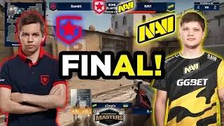 ЖАРКИЙ ФИНАЛ! NAVI VS GAMBIT! НАВИ БЕЗ ШАНСОВ УНИЧТОЖАЮТ ГАМБИТ! СИМПЛ ТАЩИТ ИГРУ! DH MASTERS CSGO