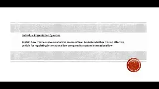 Public International Law Assignment (Taylor's University Malaysia)