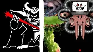 Asgore + Flowey boss fight (first time)