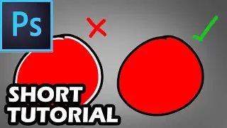 How to fill line art in Photoshop QUICK & EASY TUTORIAL paint bucket alternative