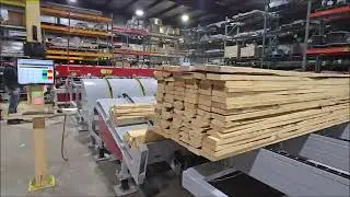 GFM Lumber Unscrambler and Automatic Trim Saw Feed System