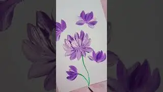 Beautiful painting 🌷#watercolour #flower #wowart #shorts
