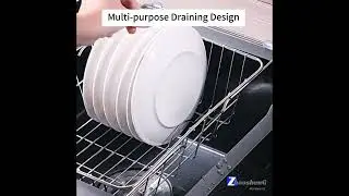 Expandable In-Sink Dish Rack | Multi-Purpose Draining Design