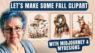 Создайте осенний клипарт для своего магазина на Etsy с помощью MidJourney и MyDesigns