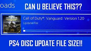 COD Vanguard PS4 Disc version update file size!