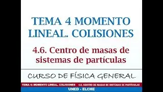 Curso de Física. Tema 4: Momento lineal. Colisiones. 4.6 Centro de masas