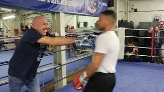 'DALMATIONS IN THE CAMP!'- LUCIEN REID WORKS PADS AT PEACOCK GYM AS HE LOOKS TO END YEAR ON A HIGH