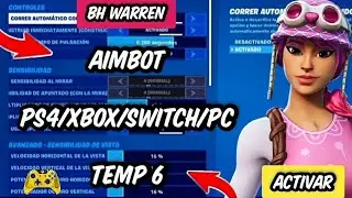 La NUEVA *SENSIBILIDAD AIMBOT* de BH WARREN (Lineal) en FORTNITE PS4/XBOX/SWITCH/PC