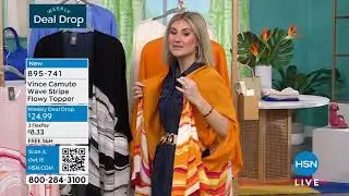 Vince Camuto Wave Stripe Flowy Topper