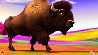 🎶 The Bellowing Bison Beat 🎶 | Animal Sounds and Fun Kids Song