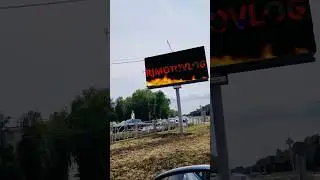 @Rjmotovlog1 Banner Spotted on the Streets! 🚗📱 | Recorded from a Car Window #shorts #shortsfeed #4k