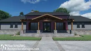 Steel-Framed Barndominium House Plan 16922WG