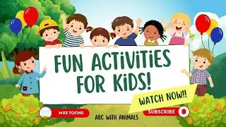 🎨 Fun Activities for Kids! 🦁 ABC with Animals & Learning Games for Toddlers | MRZ TOONS