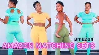 MUST HAVE MATCHING WORKOUT  SETS! *Affordable Amazon Leggings Review | DejaFitBeauty