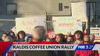 Coffee workers hold union rally, citing poor working conditions