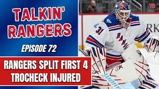Rangers Split First 4 Games, Vincent Trocheck & Carson Soucy Injured | New York Rangers News