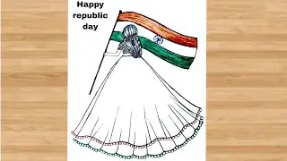 How to make a beautiful Republic Day picture | Happy Republic Day Drawing | 26 January Special Dr...
