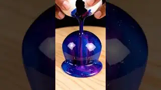 ASMR Magic: This Egg Pours a GALAXY Mirror Glaze Cake!