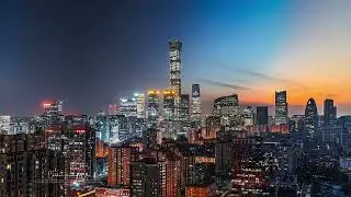 where it's so beautiful? China Beijing CBD #aerial #visual #travel #chinacity #building #night