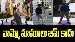 pragathi aunty stunning gym workout| actress pragathi beautiful gym|preethi media|tollywood pragathi