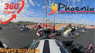 360&deg; (Crazy 7+ Kart Pileup Start!!) @ PKRA 2025/26 Winter #6 LO206 Sr. Heat (Full Track CW) 1-4-2026