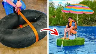 Awesome DIY Boat Made With Old Inner Tube