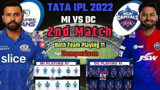 TATA IPL 2022 2nd Match Mumbai Vs Delhi Both Team Confirm Playing 11, MI VS DC 2022 Comparison