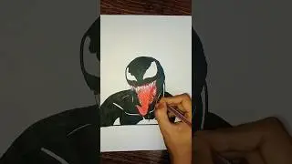 Draw a Venom Face #drawing #sketchful #ytshorts #dangeroussketching #venomface