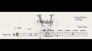 Sleep Token - Chokehold Drum Score [ Drum Sheet Music Play Along ]