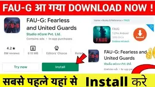 Faug Game Download Link Out | faug game released | Faug official link and traser