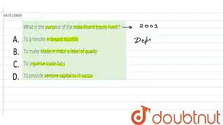 What is the purpose of the India Brand Equity Fund ? | CLASS 14 | FOREIGN TRADE  | GENERAL KNOWL...