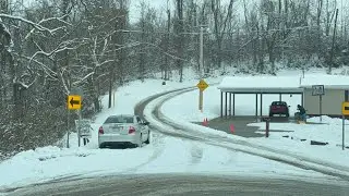 Heading to the park || There is still snow on the road #subscribers #youtubesearch 