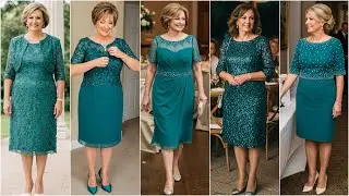 Tea Length Mother of the Bride Dresses In Teal Color &ndash; Elegant Wedding Styles