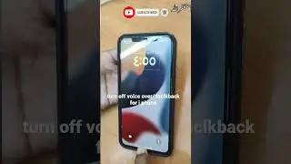 How to turn off voice over /TalkBack for I phone