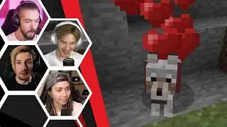 Let's Players Reaction To Getting A Pet Dog | Minecraft